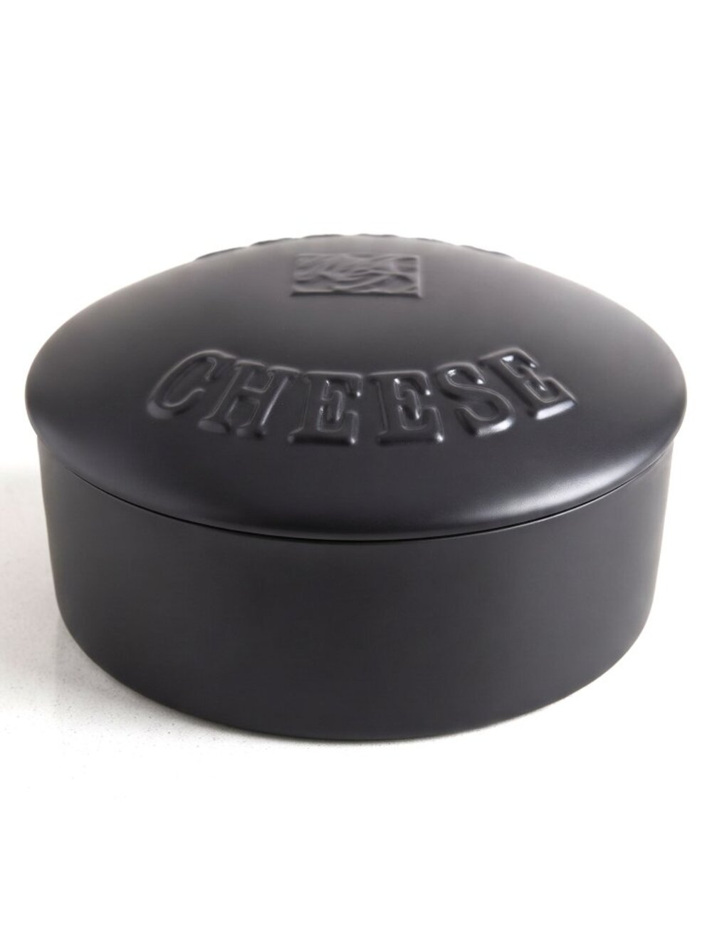 Gourmet du Village Black Ceramic Cheese Keeper Cheese Storage Container 6" Round
